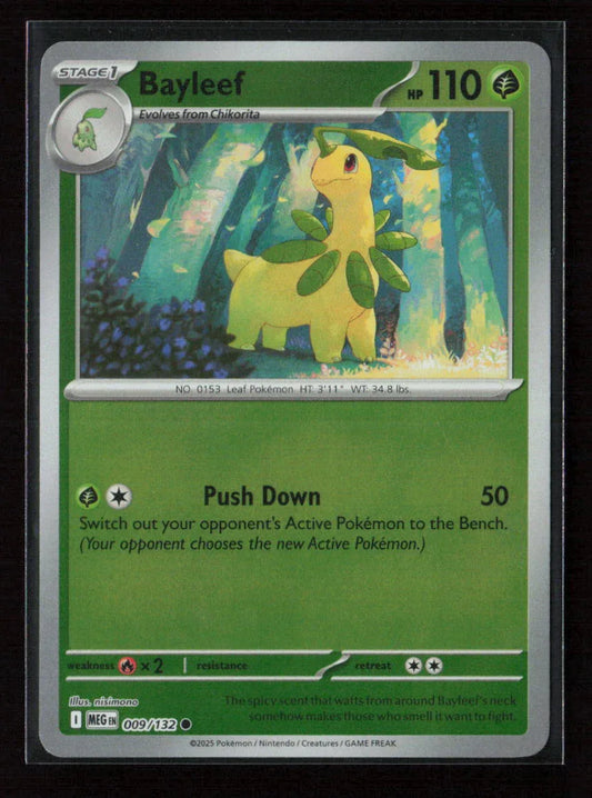 Bayleef Common ME01: Mega Evolution 009/132 NM - Kang's Collectibles