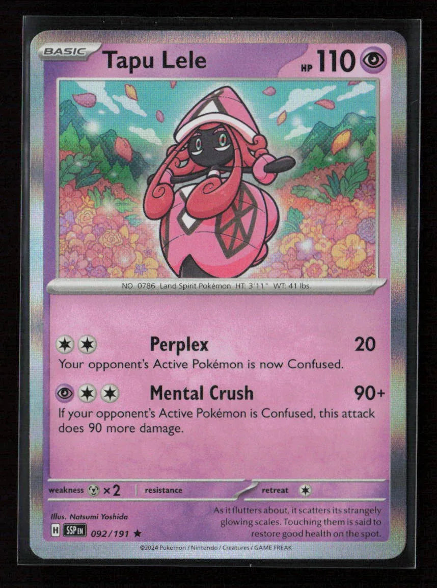 Tapu Lele Rare SV08: Surging Sparks 092/191 NM - Kang's Collectibles