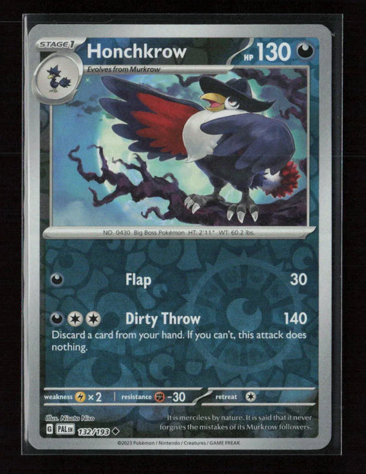 Honchkrow Uncommon SV02: Paldea Evolved 132/193 NM