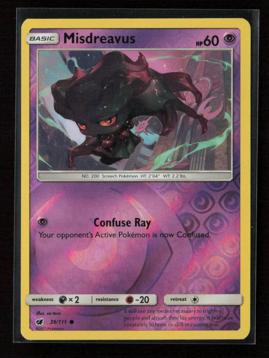 Misdreavus Common SM - Crimson Invasion 39/111 LP - Kang's Collectibles