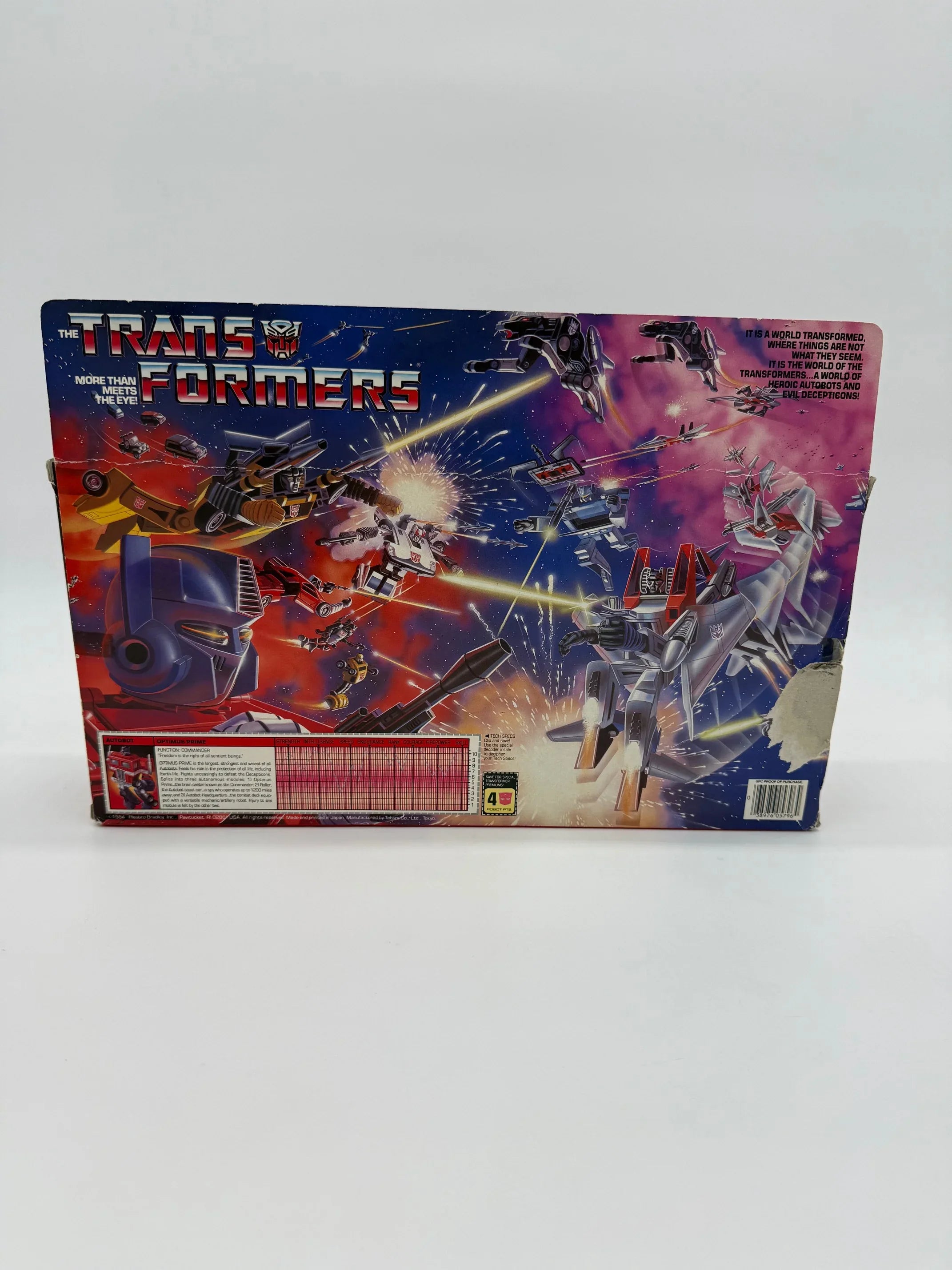 Vintage G1 Optimus Prime 1984 - 1st Edition Metal Plate Variant with Box - Kang's Collectibles