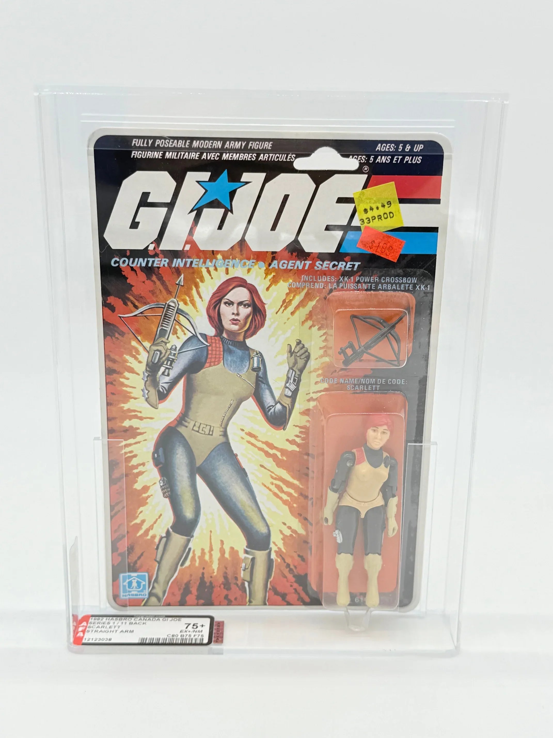RARE G.I. Joe Scarlett v1 - MOSC AFA 75+ - Kang's Collectibles