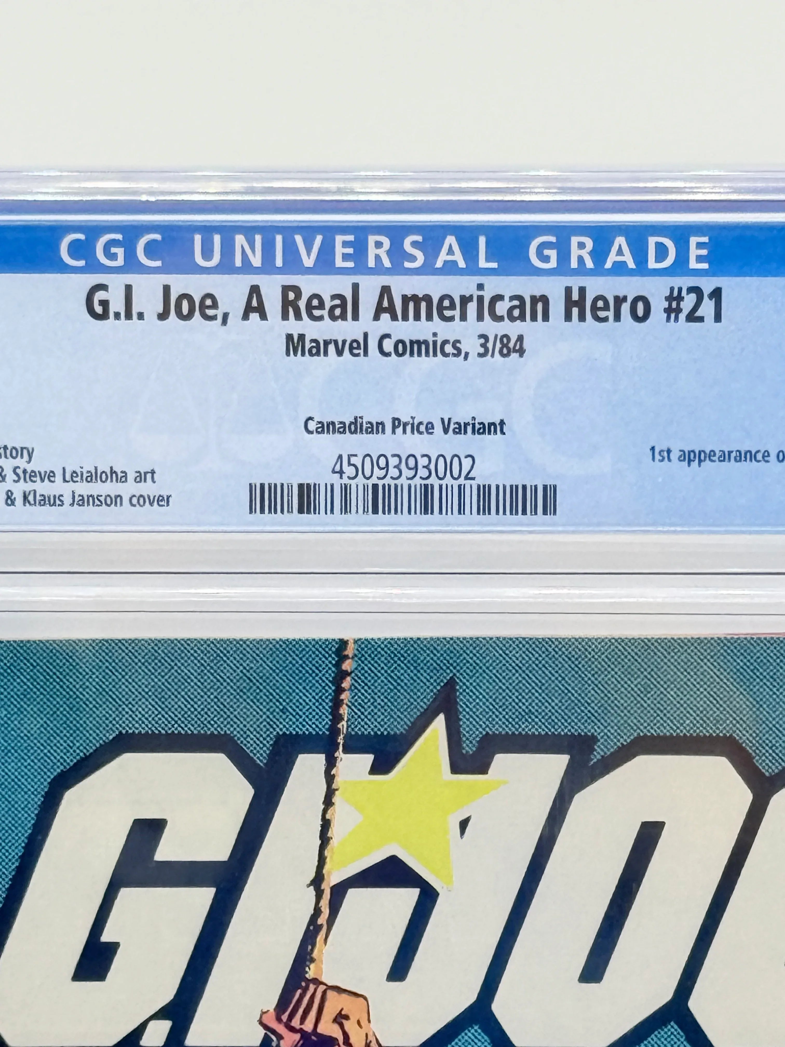 RARE G.I. Joe #21 - Canadian Price Variant - CGC 9.8 - Kang's Collectibles