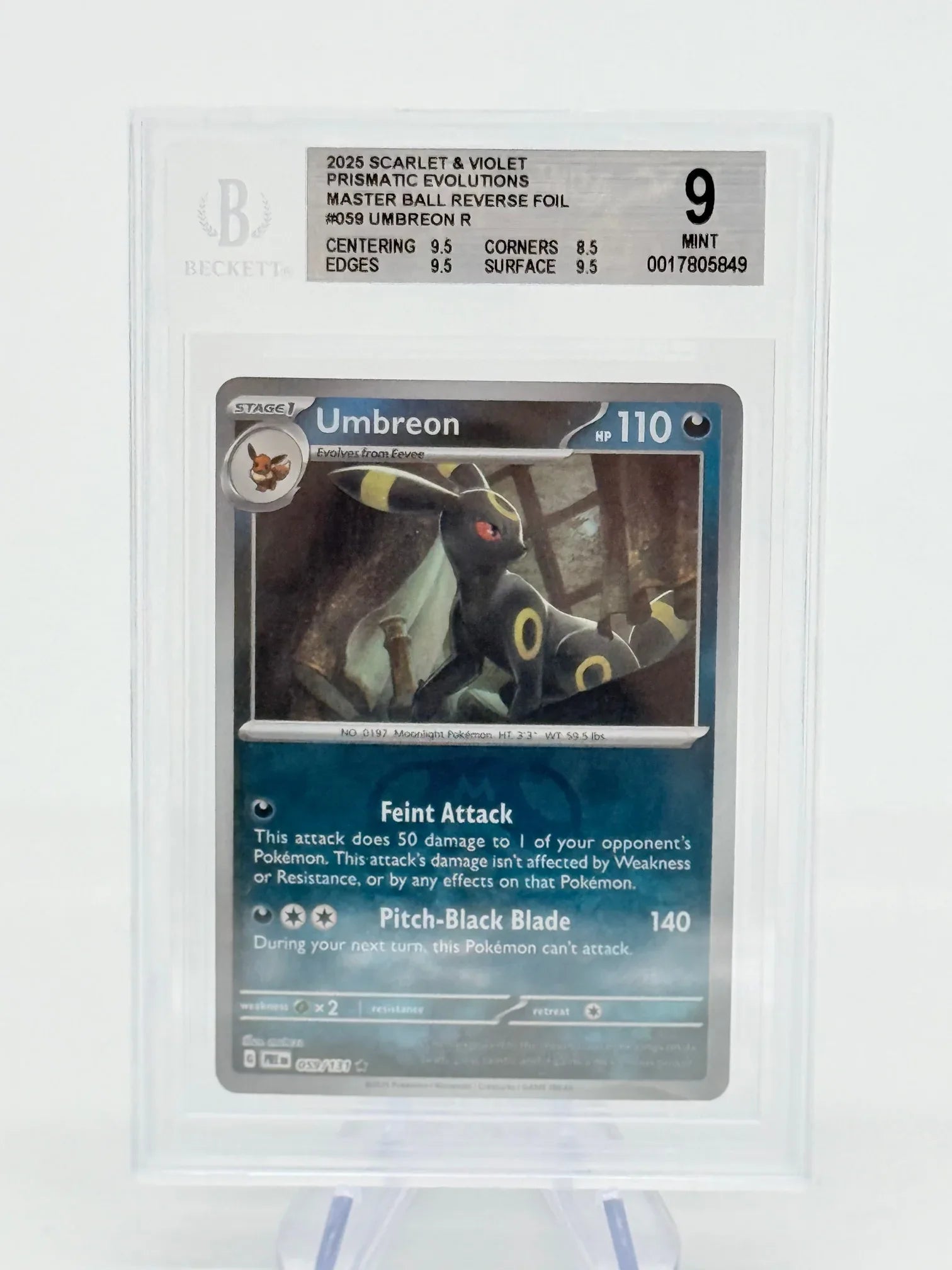 BGS 9 - Umbreon MASTERBALL #059 - Kang's Collectibles
