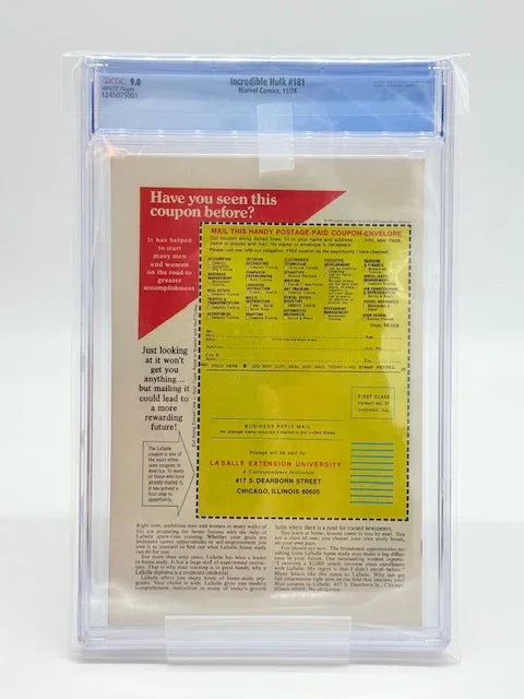 Hulk #181 - CGC 9.0 - 1st App Wolverine! - Kang's Collectibles
