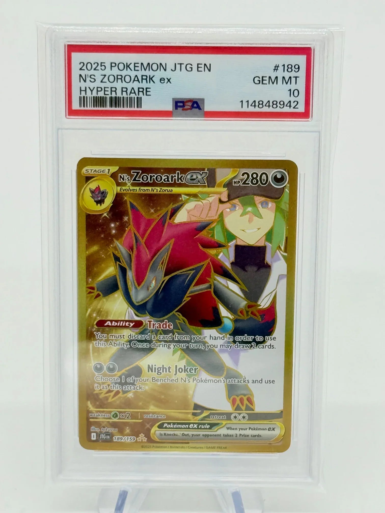 PSA 10 - N's Zoroark ex #189 - Kang's Collectibles
