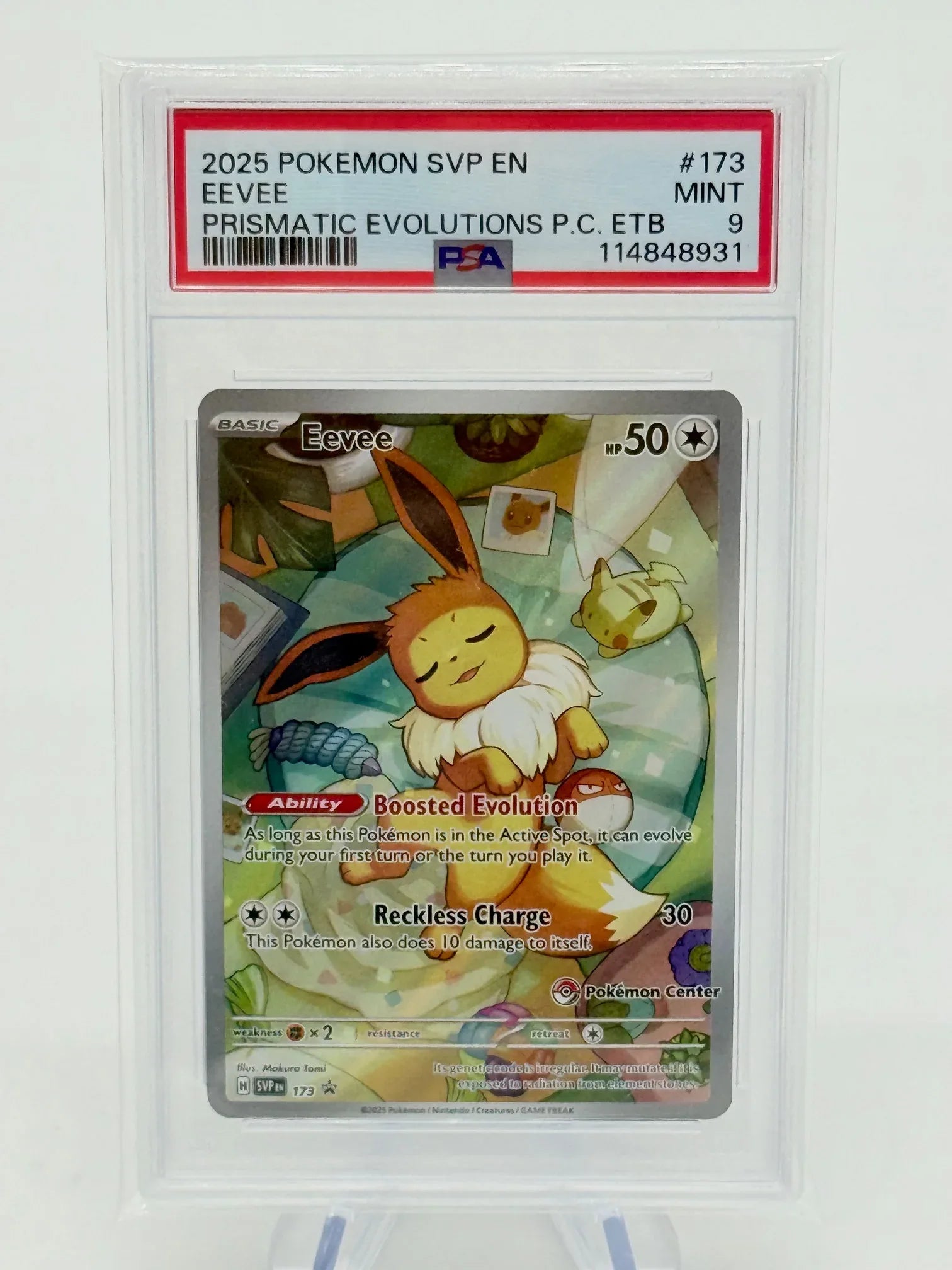 PSA 9 - Eevee #173 Pokemon Center - Kang's Collectibles