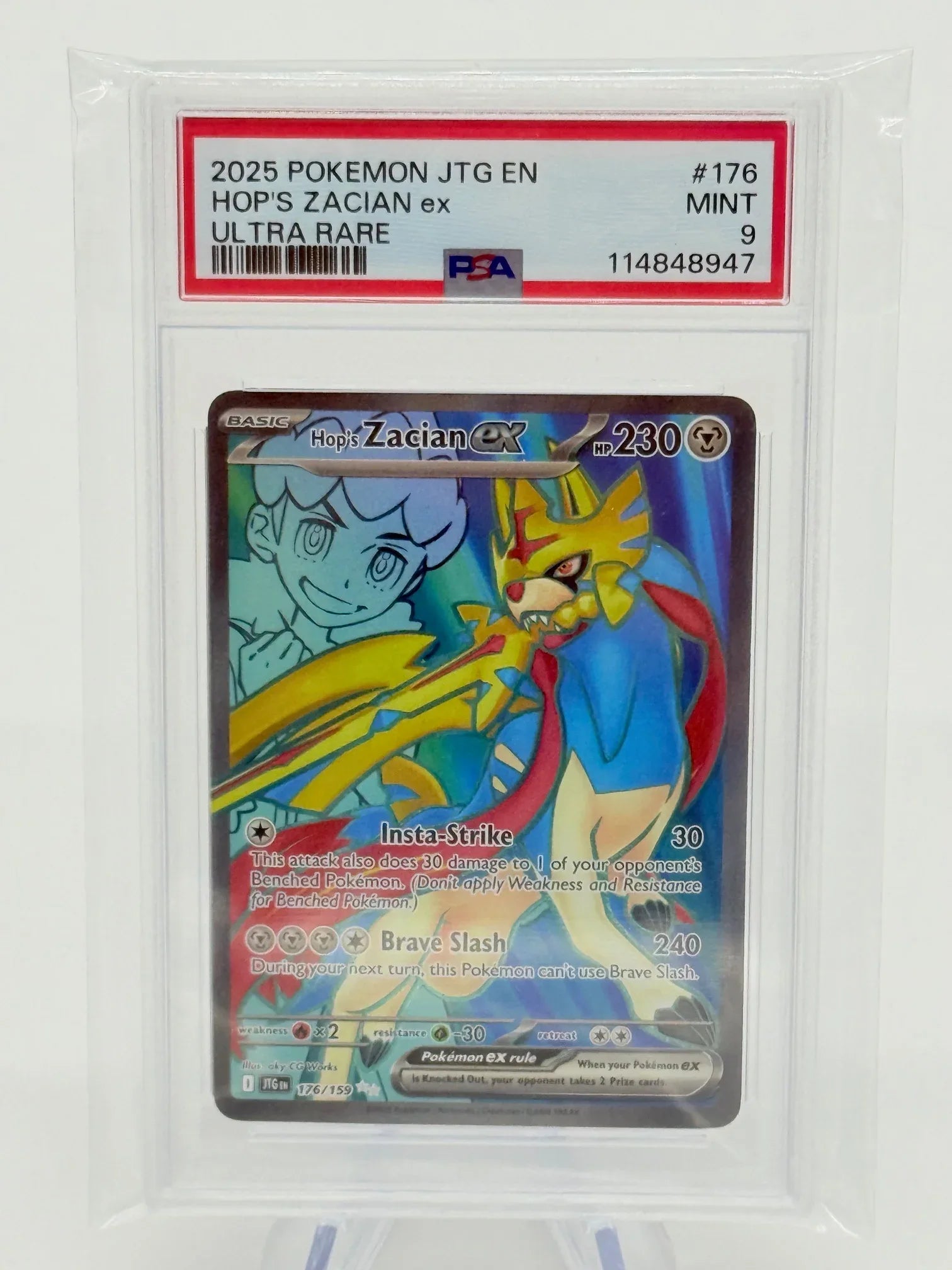 PSA 9 - Hop's Zacian ex #176 - Kang's Collectibles