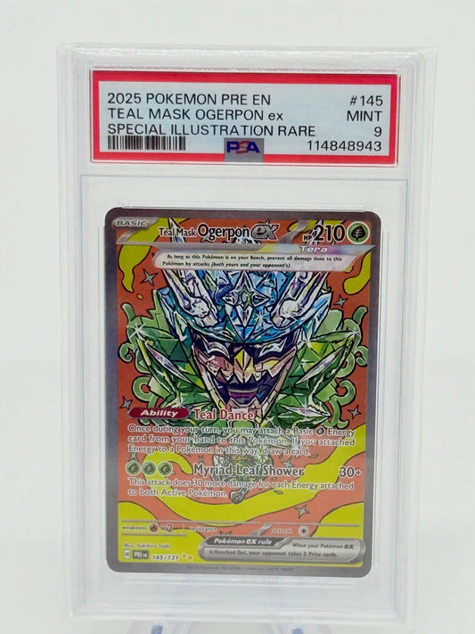 PSA 9 - Teal Mask Ogerpon ex #145 - Kang's Collectibles
