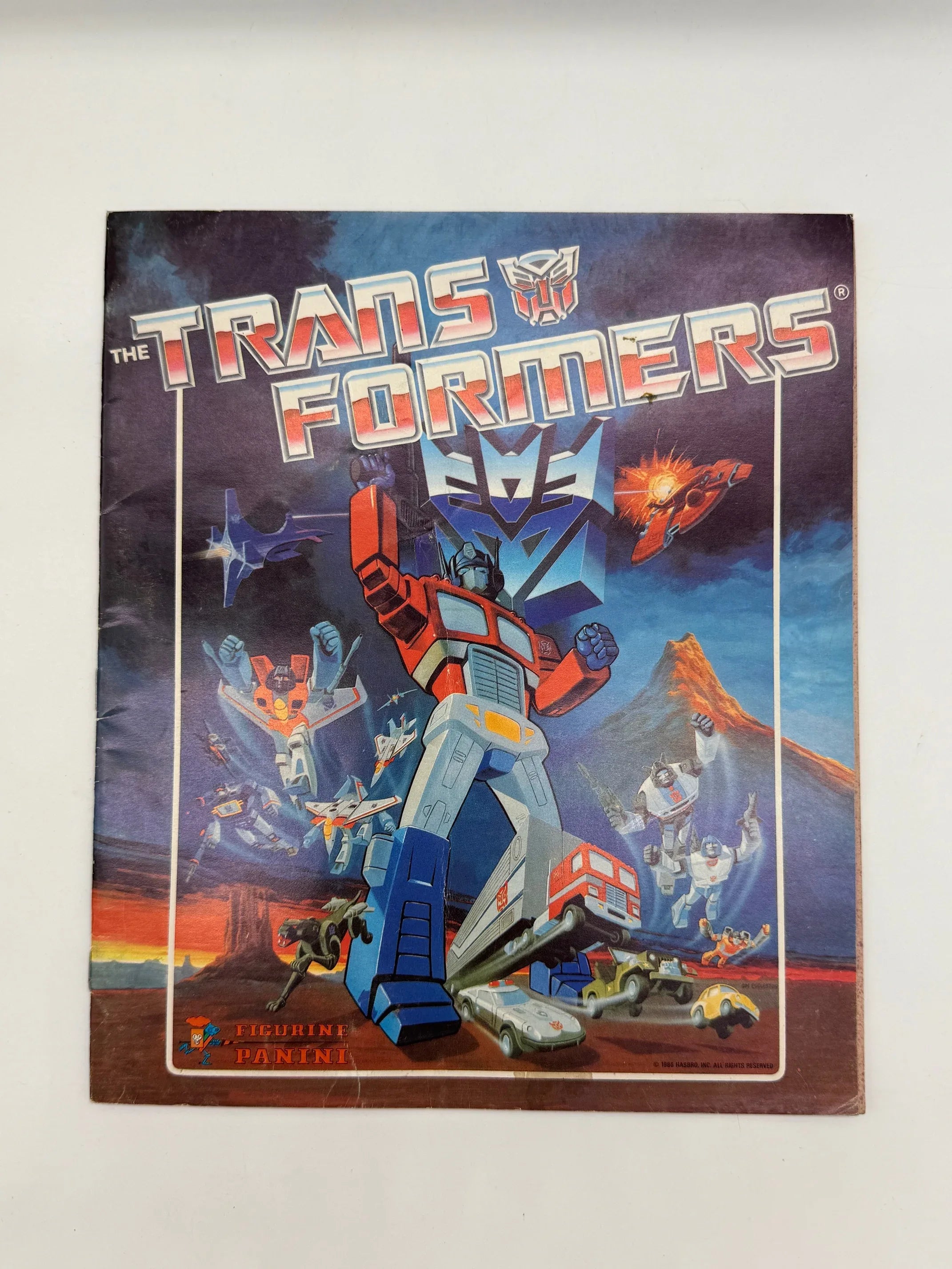 RARE 1986 Panini Transformers Sticker Album - 256 Un-Used Stickers - COMPLETE - Kang's Collectibles