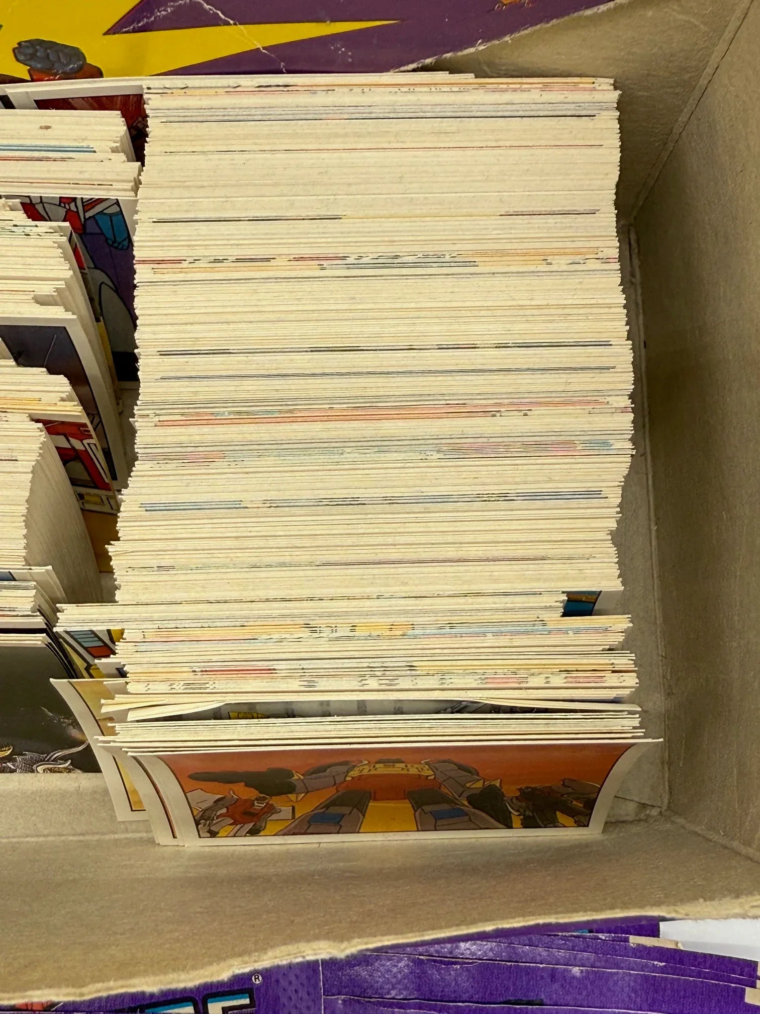 RARE 1986 Panini Transformers 500+ Un-Used Stickers & Display box - Kang's Collectibles