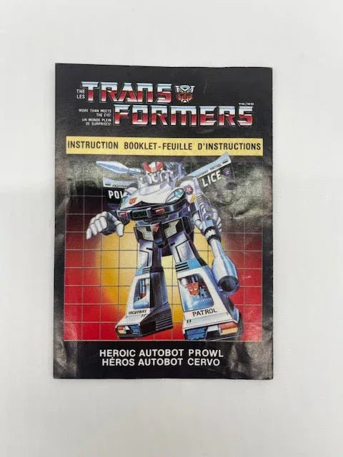 G1 Prowl Instructions - Kang's Collectibles
