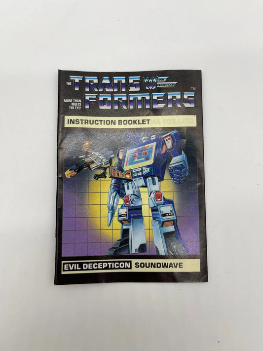 G1 Soundwave - Instruction Book - Kang's Collectibles