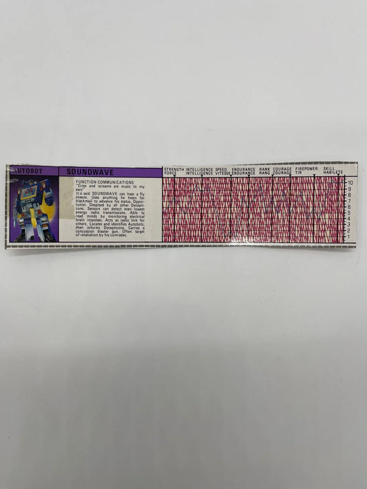 G1 Soundwave - Tech Spec - Kang's Collectibles