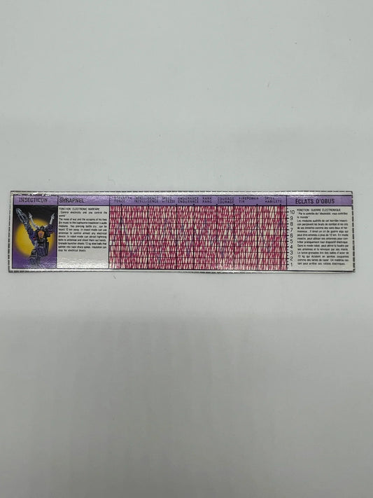 G1 Shrapnel - Tech Spec - Kang's Collectibles