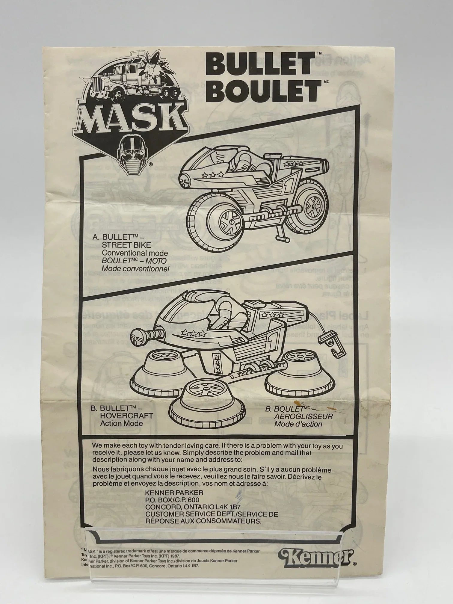 M.A.S.K. Bullet Instructions - Kang's Collectibles