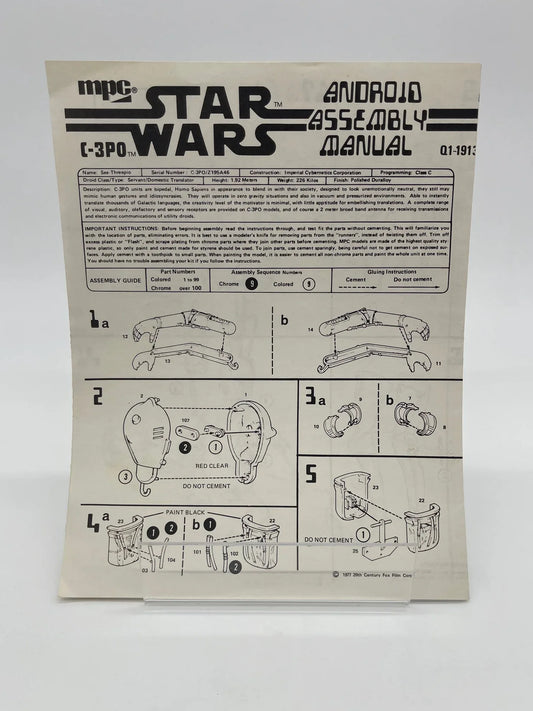 MPC Star Wars Android Assembly Instructions - Kang's Collectibles