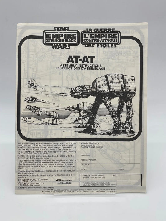 1980 Star Wars AT-AT Instructions English/French - Kang's Collectibles