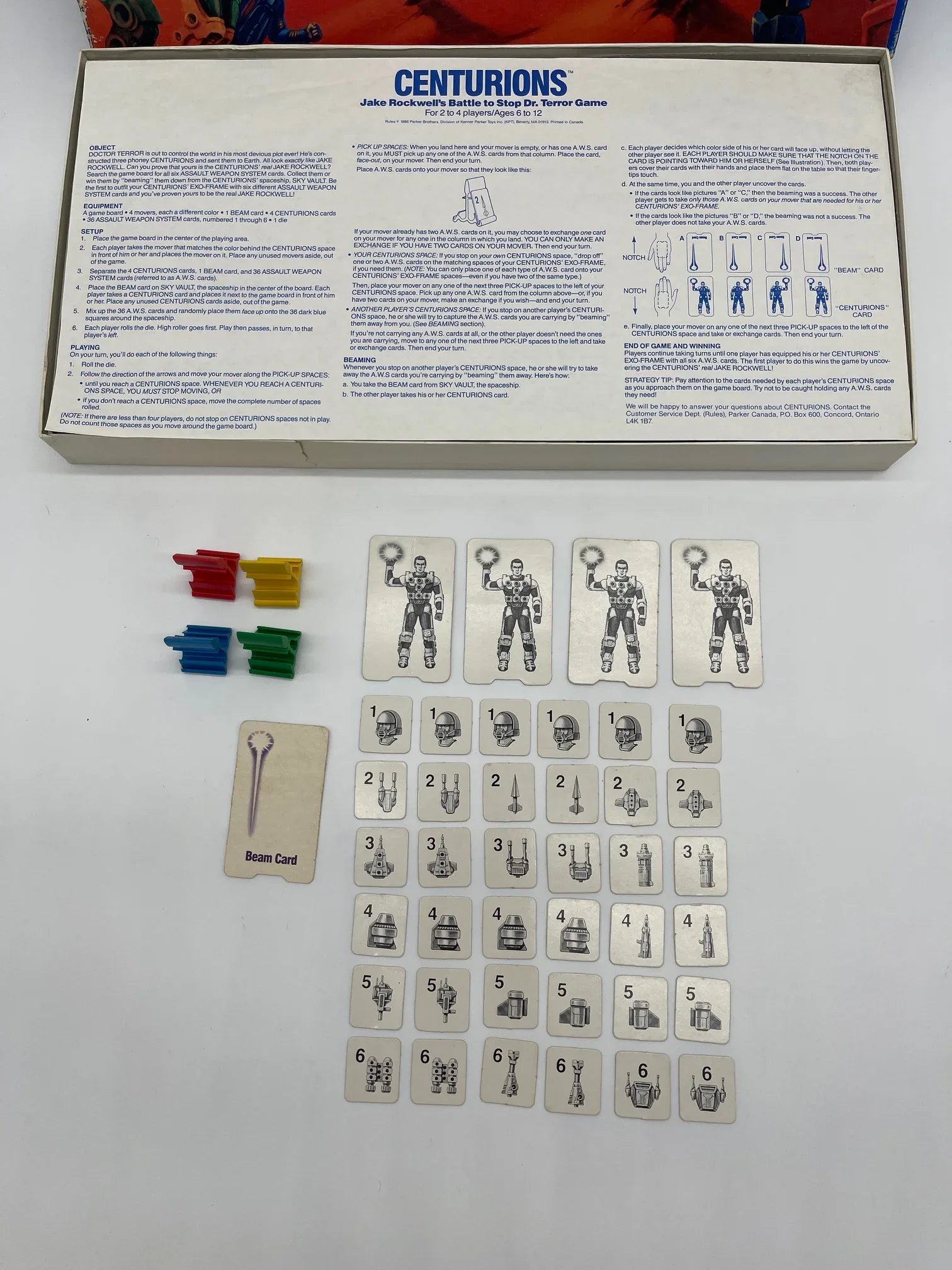 1986 Centurions Board Game - Kang's Collectibles