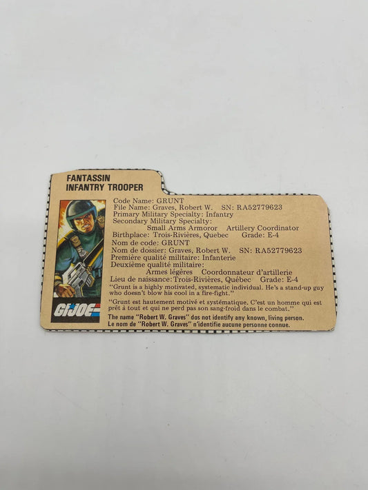 Grunt File Card - Kang's Collectibles