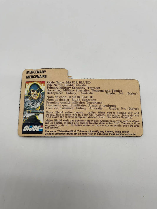 Major Bludd File Card - Kang's Collectibles