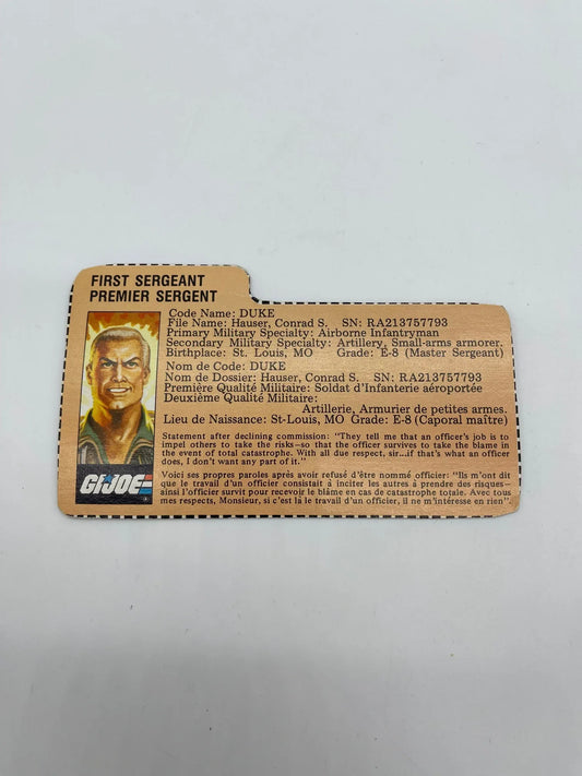 Duke File Card - Kang's Collectibles
