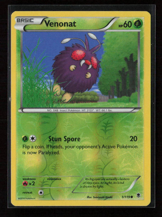Venonat Common XY - Phantom Forces 1/119 LP - Kang's Collectibles