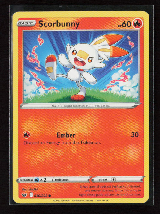 Scorbunny (030) Common SWSH01: Sword & Shield Base Set 030/202 LP