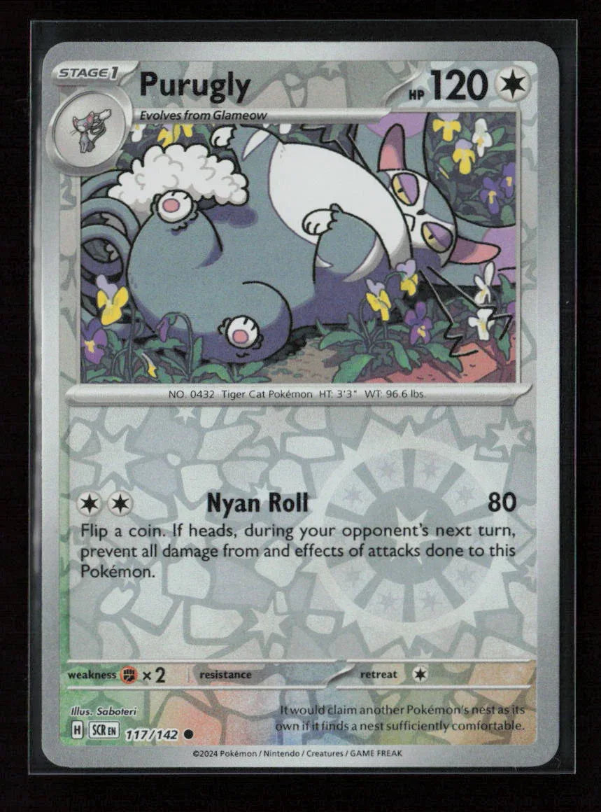 Purugly Common SV07: Stellar Crown 117/142 NM - Kang's Collectibles
