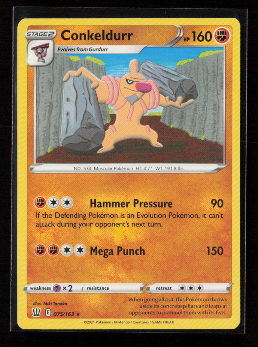 Conkeldurr Rare SWSH05: Battle Styles 075/163 NM