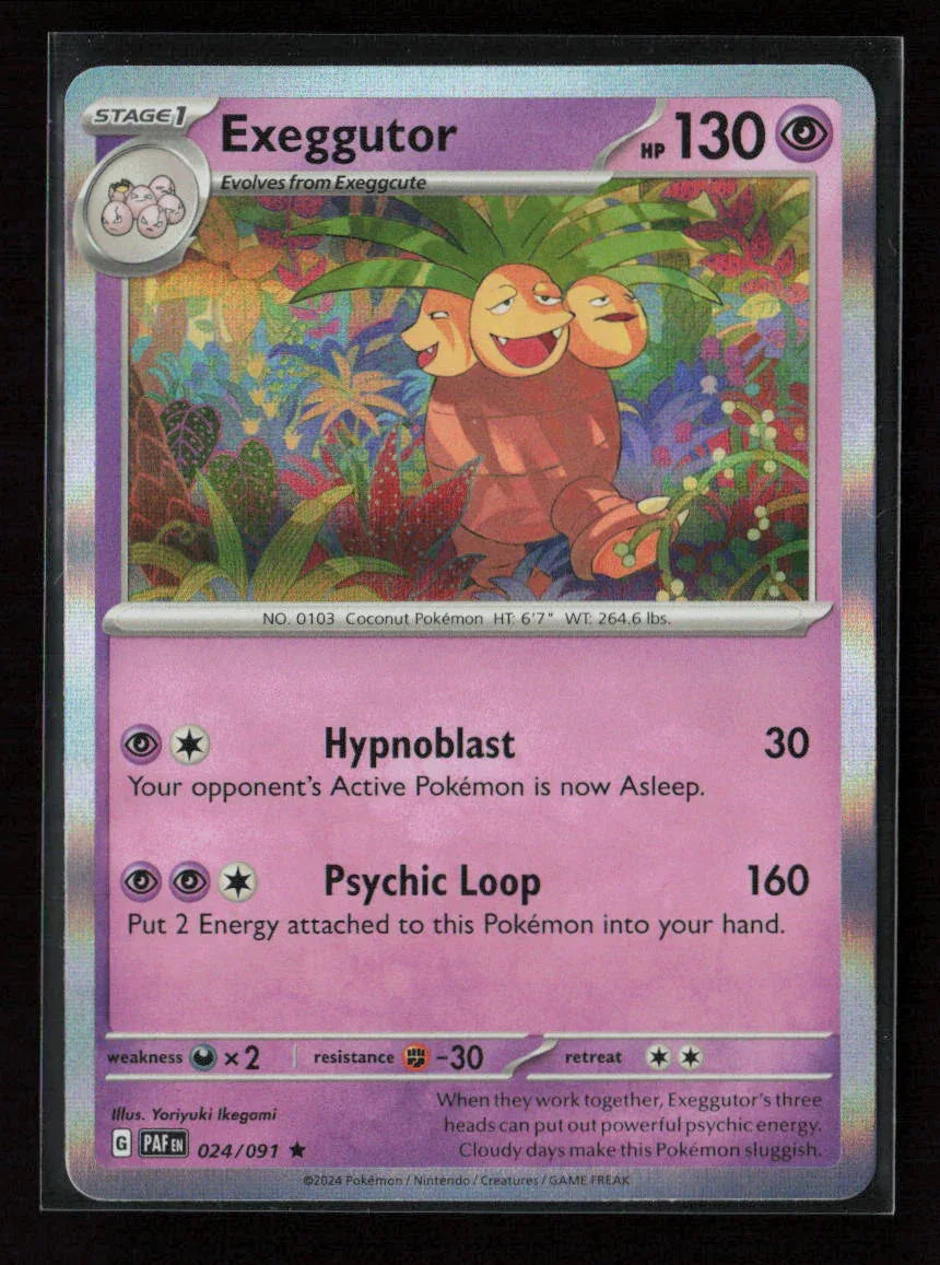 Exeggutor Rare SV: Paldean Fates 024/091 NM - Kang's Collectibles