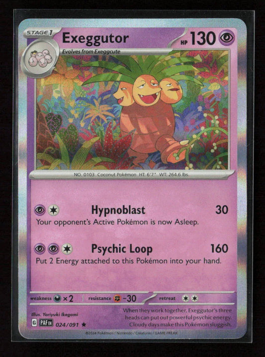 Exeggutor Rare SV: Paldean Fates 024/091 NM - Kang's Collectibles