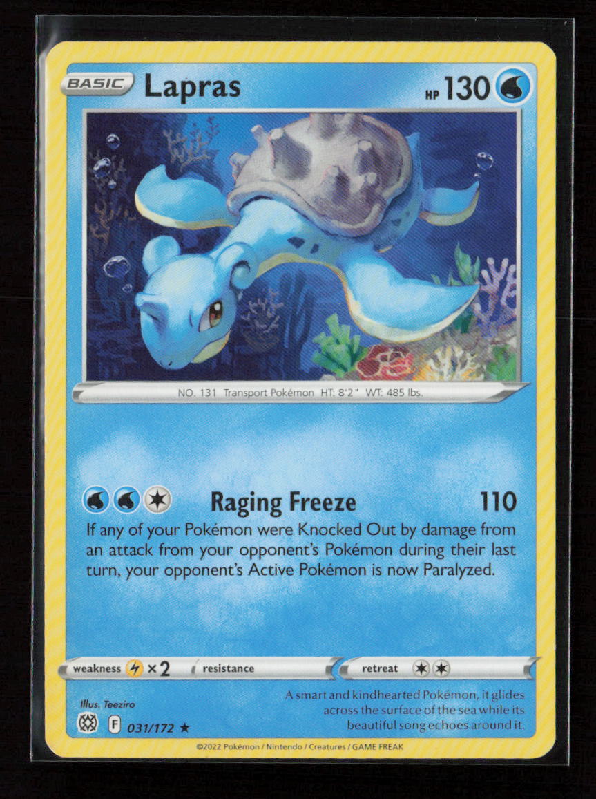 Lapras Rare SWSH09: Brilliant Stars 031/172 LP