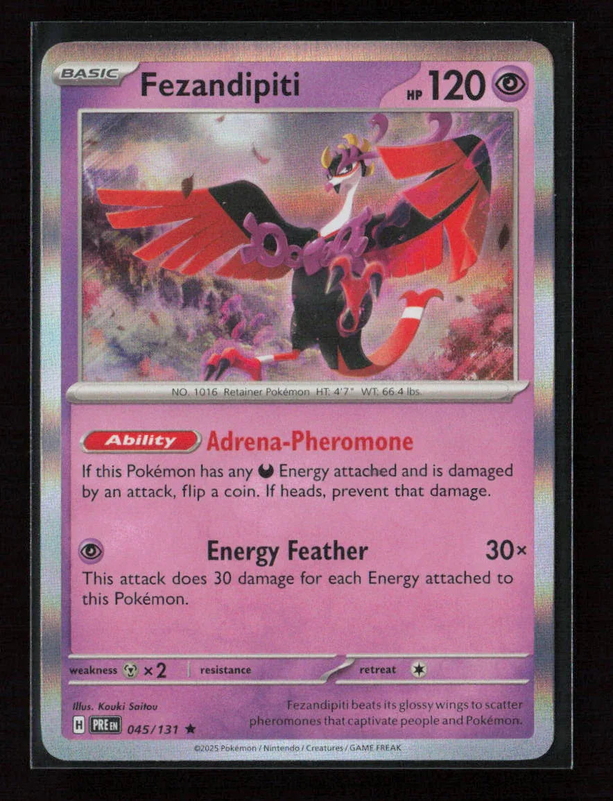Fezandipiti Rare SV: Prismatic Evolutions 045/131 NM - Kang's Collectibles