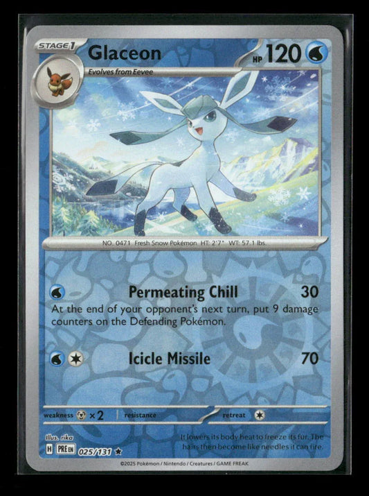 Glaceon Rare SV: Prismatic Evolutions 025/131 NM - Kang's Collectibles