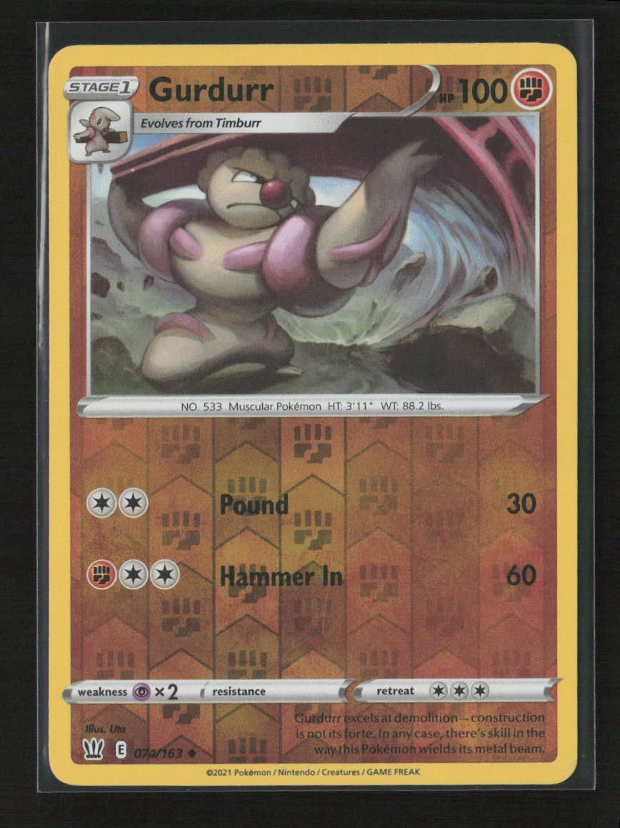 Gurdurr Uncommon SWSH05: Battle Styles 074/163 NM