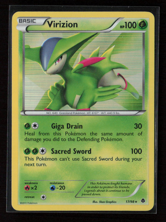 Virizion Holo Rare Emerging Powers 17/98 LP