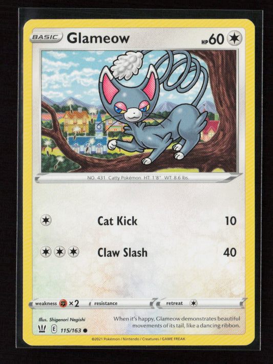 Glameow Common SWSH05: Battle Styles 115/163 LP