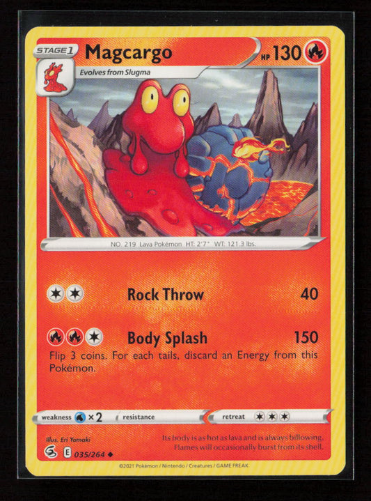 Magcargo Uncommon SWSH08: Fusion Strike 035/264 LP