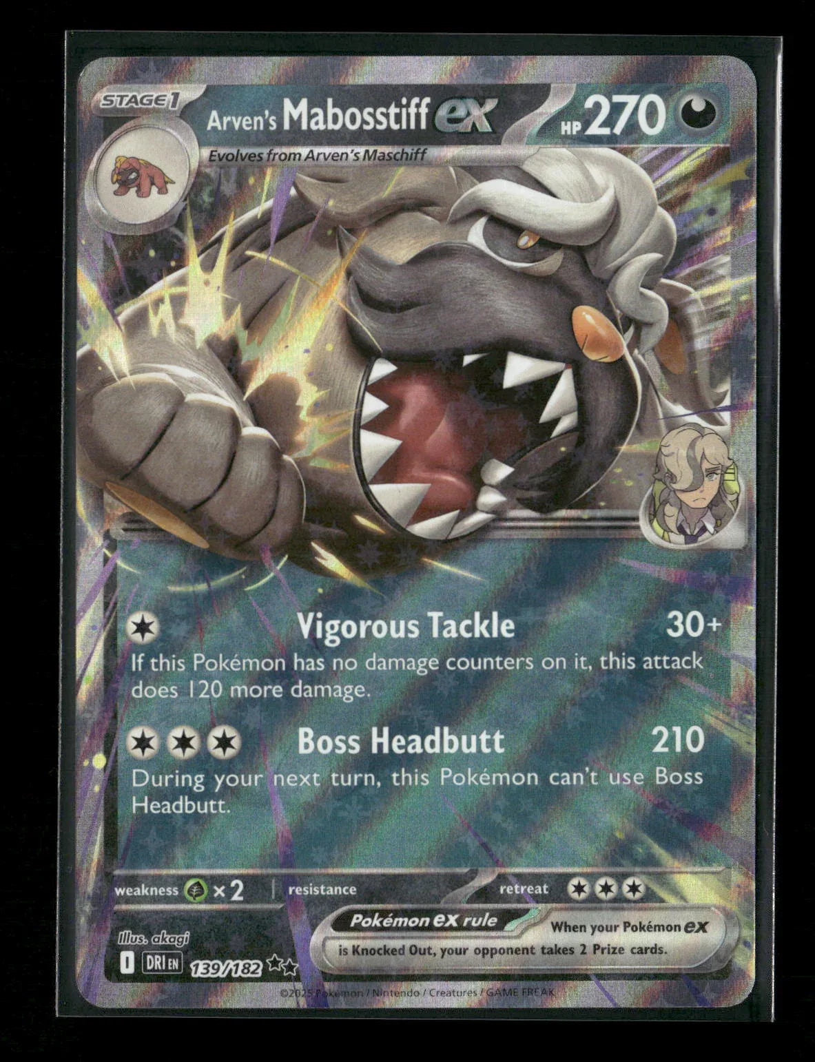 Arven's Mabosstiff ex - Double Rare SV10: Destined Rivals 139/182 NM - Kang's Collectibles