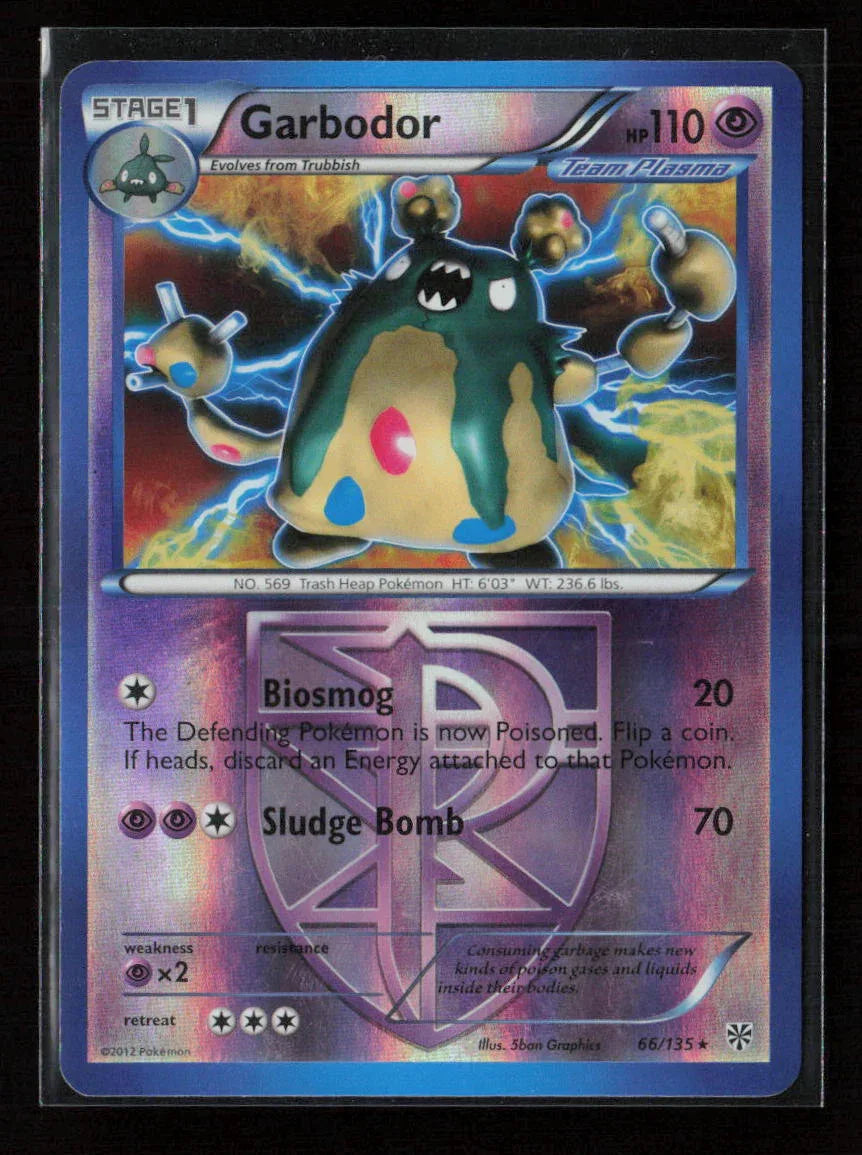 Garbodor (Team Plasma) (66) Holo Rare Plasma Storm 66/135 LP - Kang's Collectibles