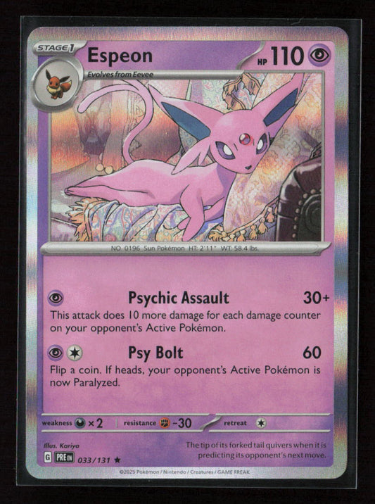 Espeon Rare SV: Prismatic Evolutions 033/131 NM