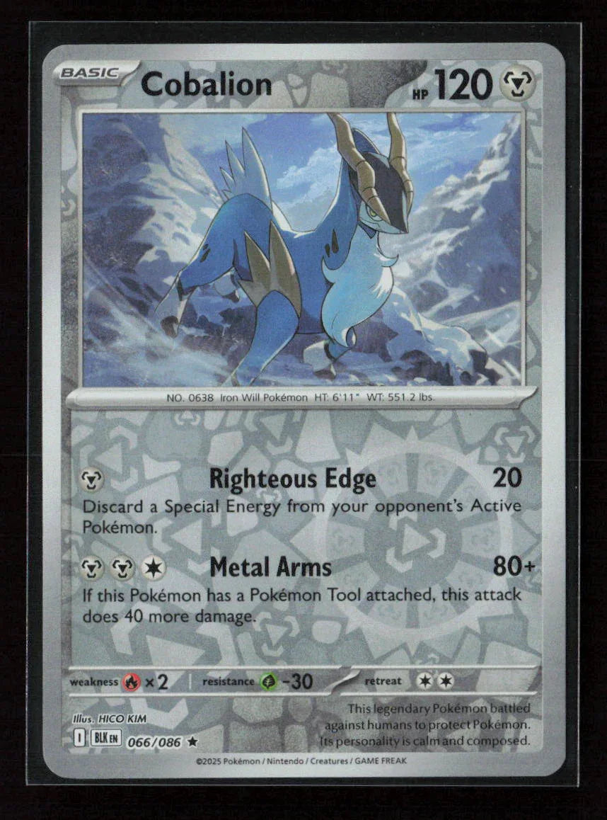 Cobalion Rare SV: Black Bolt 066/086 NM - Kang's Collectibles