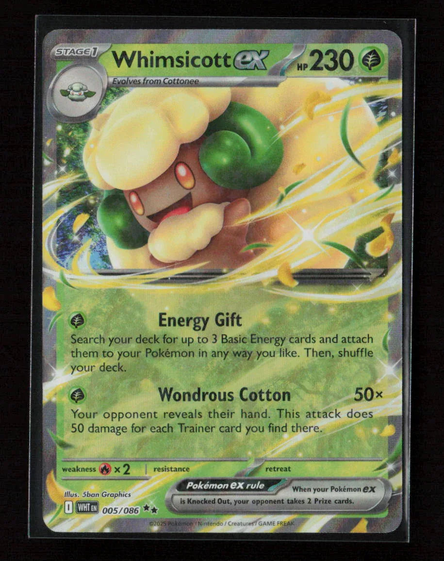 Whimsicott ex Double Rare SV: White Flare 005/086 NM - Kang's Collectibles
