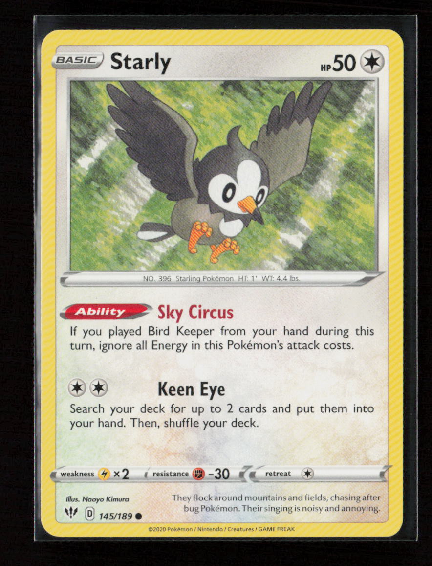 Starly Common SWSH03: Darkness Ablaze 145/189 LP