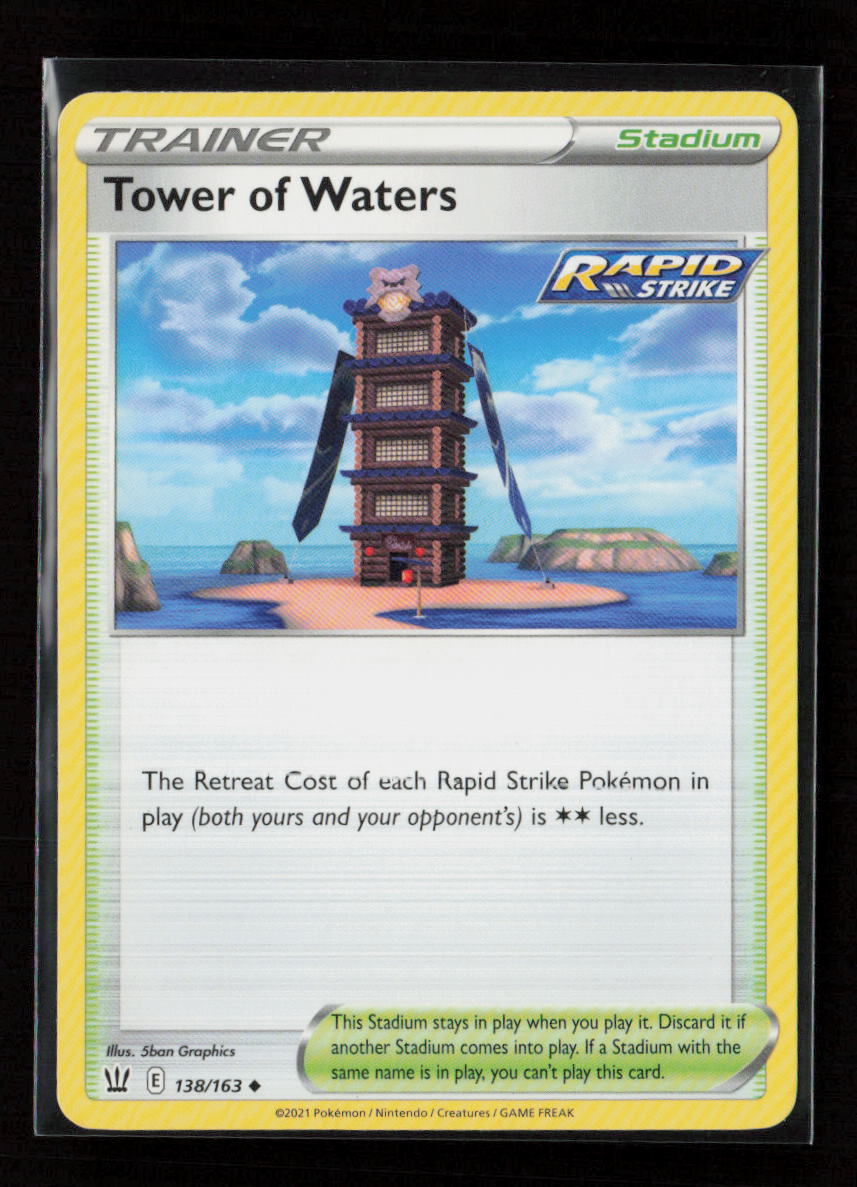 Tower of Waters Uncommon SWSH05: Battle Styles 138/163 LP