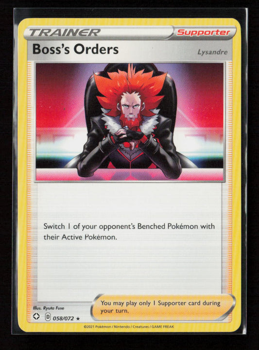 Boss's Orders Rare Shining Fates 058/072 LP