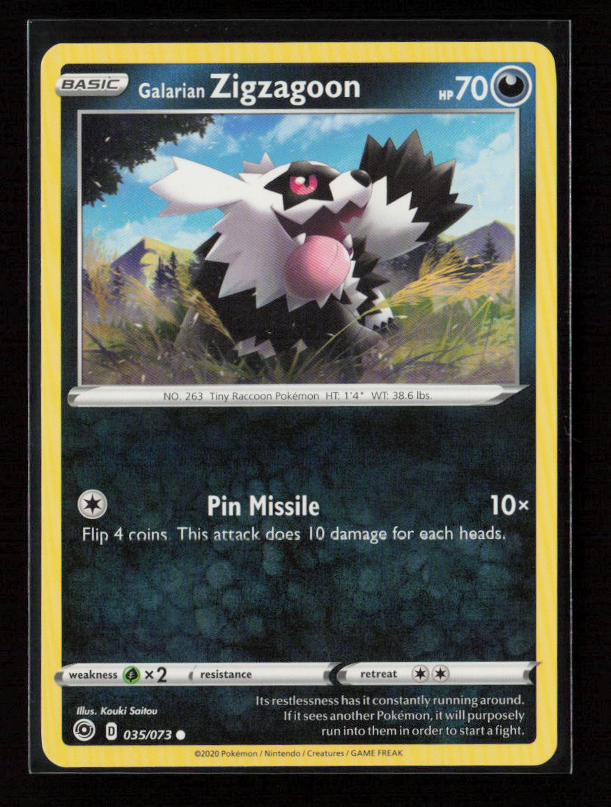Galarian Zigzagoon Common SWSH08: Fusion Strike 159/264 LP