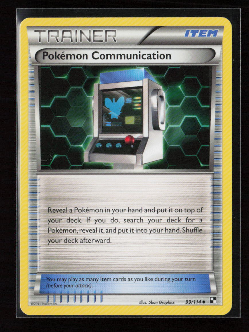 Pokemon Communication Uncommon Black and White 99/114 NM