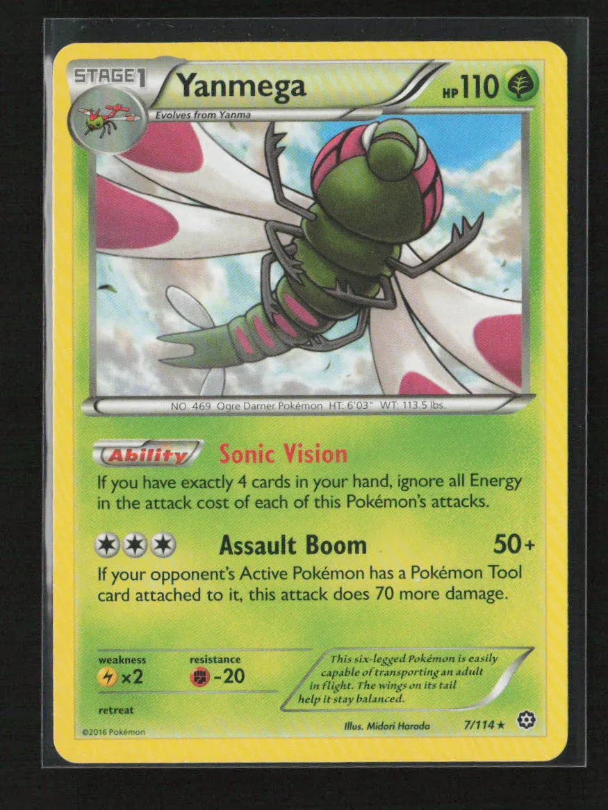 Yanmega Rare XY - Steam Siege 7/114 LP - Kang's Collectibles